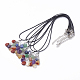 Natural & Synthetic Mixed Stone Pendant Necklaces G-Q989-003-1