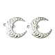 Tibetan Style Hammered Metal Crescent Moon Links connectors for Dangle Charms X-EA291Y-3