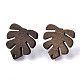 Accessoires de boucles d'oreilles en bois de noyer à thème tropical X-MAK-N033-001-2