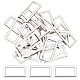 Gorgecraft 1 Box 20 Stück flache rechteckige Metallringe DIY-GF0006-12C-1