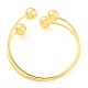 Rack Plating Brass Double Layer Cuff Bangles BJEW-H326-01G-3