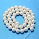 Redondo shell hebras de abalorios de perlas X-BSHE-L011-4mm-A013A-3