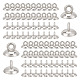 Sunnyclue 1 scatola 200 pezzi tappi di perline d'argento 10mm bead bail cap tappi terminali di perline ciondola il connettore di fascino cauzione rotonda per la creazione di gioielli collana orecchini braccialetto delle donne fai da te palla di vetro charms perle artigianali KY-SC0001-68P-1