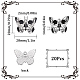 Sunnyclue 1 caja de 20 piezas de dijes de mariposa con forma de calavera de Halloween ENAM-SC0004-04A-2