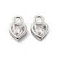 Real Platinum Plated Rhodium Plated 925 Sterling Silver Charms STER-K176-03A-P-2