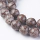 Natural Snowflake Obsidian Beads Strands G-G697-F04-8mm-3