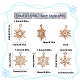 SUNNYCLUE Alloy Gold Silver Snow Charms Charms for Jewellery Making FIND-SC0004-62-2