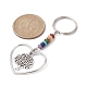 Porte-clés pendentif en alliage coeur KEYC-JKC00626-03-3