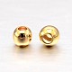 Real 18K Gold Plated Brass Round Spacer Beads X-KK-L147-197-2.5mm-NR-2