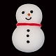 Squishy antistress a forma di pupazzo di neve a tema natalizio AJEW-P085-08-1