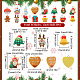 SUNNYCLUE 1 Box 32Pcs 16 Styles Christmas Charms Bulk Xmas Charm Resin Cartoon Gingerbread Man Tree Snowman Mixed Colorful Deer Pink House Charm for Jewelry Making Charms Findings DIY Necklace Earring RESI-SC0002-52-2