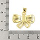 Подвеска с бантом из латуни KK-Z053-14G-02-3