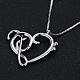 Creative Heart and Musical Note Alloy Pendant Necklaces NJEW-N0052-099-6