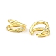 Rack Plating Brass Double Line Cuff Earrings EJEW-D069-09G-2