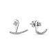 TINYSAND 925 Sterling Silver Trendy Silver Ear Jacket TS-E331-S-2