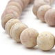 Chapelets de perles en pierre en bois naturel G-T106-264-2