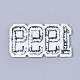 機械刺繍布地アイロンワッペン  マスクと衣装のアクセサリー  アップリケ  誕生年1999  ブラック  23x42x1mm FIND-T030-179-3