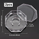 アクリルビーズ収納容器  八角形  透明  10.3x10.3x3.1cm CON-WH0077-18-2