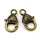 Tibetan Style Lobster Claw Clasps TIBE-MSMC001-3AB-NF-3