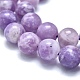Lepidolita natural / hebras de perlas de piedra de mica púrpura G-M353-A01-8mm-3