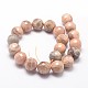 Facettes rondes sunstone naturelle perles brins G-I176-10-18mm-2