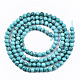 Kunsttürkisfarbenen Perlen Stränge G-S362-078-1-2