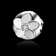 Blume 925 Sterling Silber Emaille europäischen Perlen STER-BB15845-B-2