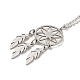 201 Stainless Steel Pendnat Necklace with Cable Chains NJEW-E102-01P-02-1