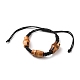 Bracelets de perles tressées en cordon de coton ciré ajustable BJEW-JB05605-1