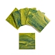 さまざまなガラスシート  大聖堂のガラスモザイクタイル  工芸用  芝生の緑  100.5x100.5x2.5mm GLAA-G072-07L-1