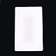 厚紙のアクセサリー台紙  ヘアバレッタに使用  長方形  ホワイト  10.5x6.3x0.03cm  穴：7mm CDIS-S025-40B-3