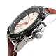 Hochwertigem Edelstahl Leder Armbanduhr WACH-A002-10-3