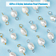 SUPERFINDINGS 40Pcs Imitation Pearl Pendant Connectors 4 Styles Natural Freshwater Pearl Bead Links with Jump Rings Irregular Shape Pearl Charms for Necklace Bracelet Jewelry Making FIND-FH0005-52-4