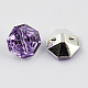 2-Hoyo botones de octágono de acrílico Diamante de imitación de Taiwán BUTT-F016-25mm-09-2