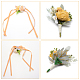 Craspire 2pcs 2 style poignet en soie de fleur rose et ensembles de broche en soie de fleur AJEW-CP0004-59-3