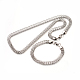 304 bracelets de la chaîne de la lanterne de l'acier inoxydable et des colliers ensembles de bijoux SJEW-M021-01-2