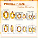 DICOSMETIC 480Pcs 6 Style Acrylic Linking Ring Twist Quick Link Connectors Leopard Print Connector for Curb Chains Oval Open Link Ring for Chunky Acrylic Purse Strap Earring Necklace Jewelry Making OACR-DC0001-03-2