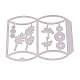 炭素鋼カッティングダイステンシル  DIYスクラップブッキング/フォトアルバム用  装飾的なエンボス印刷紙のカード  花と葉の枕  マットプラチナカラー  123.5x156x0.6mm DIY-I015-12-6