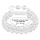 Bracelet en perles de verre tressées rondes étincelantes BJEW-SW00082-01-2