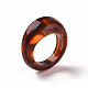 透明樹脂指輪  天然石風  シエナ  usサイズ7 1/4(17.7mm) RJEW-S046-002-A03-2