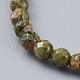 Natural Unakite Beads Stretch Bracelets BJEW-JB04676-03-3
