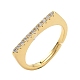 Латунные микро проложить пальцев кольца кубического циркония RJEW-H258-04G-4
