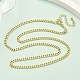 Ожерелья из латунной цепочки толщиной 3 мм NJEW-P339-03G-3