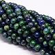 Natural Chrysocolla and Lapis Lazuli Beads Strands G-P132-09-6mm-1