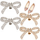 Craspire 4 pièces 2 couleurs alliage cristal strass décorations de chaussures de mariage FIND-CP0001-41A-1
