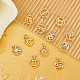 Beebeecraft 12 Constellation Zodiac Signs Charms 18K Gold Plated Flat Round Charms Pendant for DIY Making Bracelets Necklaces Earrings KK-BBC0002-12-4