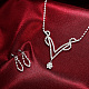 Shining Brass Rhinestone Wedding Bride Jewelry Sets SJEW-BB15886-7