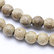 Brins de perles en bois de camphre naturel WOOD-P011-09-8mm-3