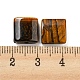 天然石タイガーアイビーズ  正方形  10x9.5~10x4.5~5mm  穴：1.8mm G-D078-01B-3