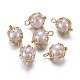 Colgantes de perlas de imitación de plástico abs KK-T039-10G-1